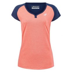 Koszulka damska Babolat Play Cap Sleeve Top fluo strike/estate blue XS. Brązowe bluzki damskie BABOLAT, xs, bez wzorów, bez kołnierzyka, bez ramiączek. Za 120.00 zł.