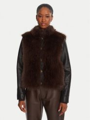 TWINSET Kurtka z imitacji skóry 252TP2420 Brązowy Regular Fit. Brązowe kurtki damskie Twinset, bez wzorów, ze skóry, bez kaptura. Za 1,219.00 zł.