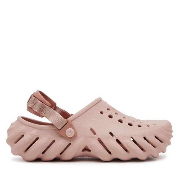 Klapki Crocs. Czerwone klapki damskie Crocs, bez wzorów, bez obcasa, bez zapięcia. Za 229.99 zł.