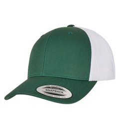 Dwukolorowa Czapka Trucker Retro. Brązowe czapki damskie FLEXFIT, bez wzorów. Za 57.99 zł.