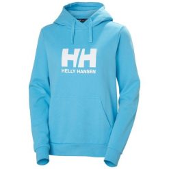 Kurtka dresowa damska z logo Helly Hansen 2.0. Niebieskie kurtki damskie Helly Hansen, bez wzorów, z dresówki, bez kaptura. Za 374.55 zł.