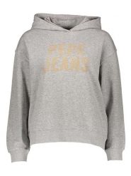 Pepe Jeans Bluza w kolorze szarym rozmiar: L. Szare bluzy damskie Pepe Jeans, l, bez wzorów, z bawełny, z kapturem. Za 114.17 zł.
