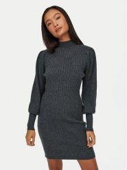ONLY Sukienka dzianinowa Katia 15232502 Szary Comfort Fit. Szare sukienki damskie Only, bez wzorów, z dzianiny, bez ramiączek. Za 129.99 zł.