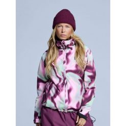 Kurtka narciarska damska - Arty - Ocieplana 2L - Tie-dye różowym i wielokolorowy. Zielone kurtki sportowe damskie POEDERBAAS, l, bez wzorów, z materiału, bez kaptura. Za 915.52 zł.