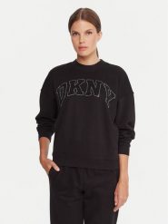 DKNY Sport Bluza DP5T1462 Czarny Regular Fit. Czarne bluzy damskie DKNY Sport, xs, bez wzorów, z syntetyku, bez kaptura. Za 309.99 zł.