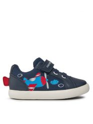 Geox Sneakersy B Gisli Boy B451NC 01054 C0735 M Granatowy. Niebieskie buty sportowe chłopięce Geox, ze skóry, bez zapięcia. Za 129.99 zł.