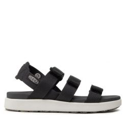 Sandały Keen. Czarne sandały damskie Keen, bez wzorów, bez obcasa, na płaskiej podeszwie, bez zapięcia. Za 199.99 zł.