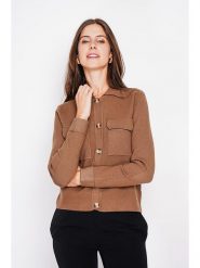 William de Faye Kardigan w kolorze jasnobrązowym rozmiar: 40. Brązowe kardigany damskie William de Faye, bez wzorów, z kaszmiru. Za 126.99 zł.