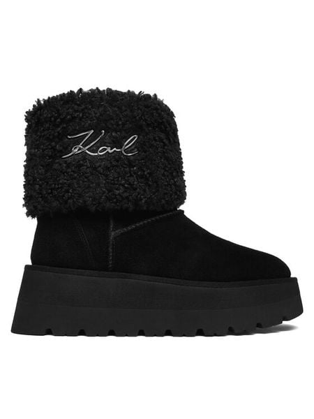KARL LAGERFELD Śniegowce KL48653 Czarny. Czarne śniegowce damskie KARL LAGERFELD, ze skóry. Za 1,109.00 zł.
