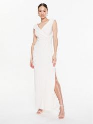 Lauren Ralph Lauren Sukienka wieczorowa 253863940001 Écru Slim Fit. Sukienki damskie Lauren Ralph Lauren, bez wzorów, z syntetyku, wizytowe, bez ramiączek. Za 769.99 zł.