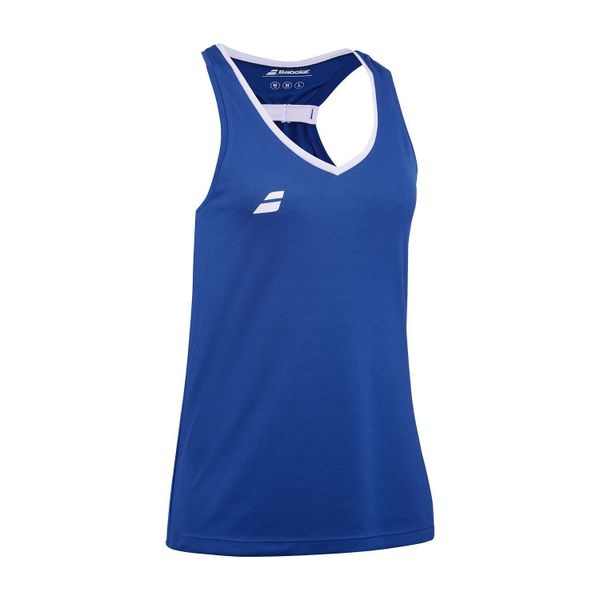 Koszulka tenisowa damska Babolat Play Tank Top. Niebieskie koszulki damskie BABOLAT, bez wzorów, bez kołnierzyka, bez ramiączek. Za 139.99 zł.