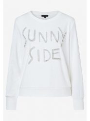 More & More Bluza w kolorze białym rozmiar: 42. Białe bluzy damskie More & More, z aplikacjami, z bawełny, bez kaptura. Za 113.36 zł.