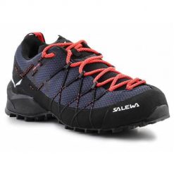 Buty trekkingowe damskie Salewa Wildfire 2 W. Niebieskie obuwie trekkingowe damskie Salewa, z materiału, bez zapięcia. Za 861.00 zł.