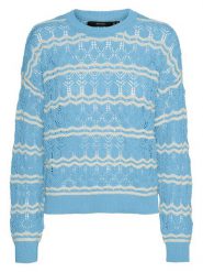 Vero Moda Sweter w kolorze błękitnym rozmiar: XS. Niebieskie swetry klasyczne damskie Vero Moda, xs, ze splotem, bez kołnierzyka. Za 96.95 zł.