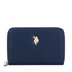 Portfel U.S. Polo Assn. Niebieskie portfele damskie U.S. Polo Assn., bez wzorów. Za 159.99 zł.