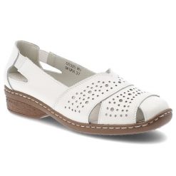 Półbuty damskie Vinceza, cholewka ze skóry naturalnej licowej z perforacją wsuwane na płaskiej podeszwie, białe, 66928. Białe półbuty damskie VINCEZA, bez wzorów, ze skóry, bez obcasa, na płaskiej podeszwie, bez zapięcia. Za 149.00 zł.