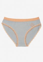 Niebieskie Bawełniane Majtki Figi Pillima. Niebieskie figi Born2be, bez wzorów, z bawełny. Za 4.99 zł.