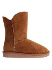 ISLAND BOOT Kozaki zimowe "Adeline" w kolorze jasnobrązowym rozmiar: 40. Brązowe kozaki damskie Island Boot, na zimę, z materiału, bez obcasa, bez zapięcia. Za 130.99 zł.