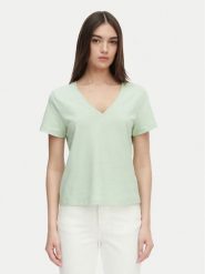 Tommy Hilfiger T-Shirt WW0WW48704 Zielony jasny Regular Fit. Zielone t-shirty damskie Tommy Hilfiger, xs, bez wzorów, z bawełny, bez kołnierzyka. Za 249.99 zł.