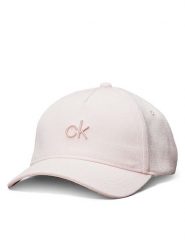 Calvin Klein Czapka z daszkiem Raised Embroidery K60K613118 Różowy. Czerwone czapki z daszkiem damskie Calvin Klein, bez wzorów, ze lnu. Za 129.99 zł.