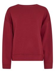 MOSS COPENHAGEN Bluza "Ima Q" w kolorze bordowym rozmiar: L/XL. Czerwone bluzy damskie Moss Copenhagen, l, bez wzorów, bez kaptura. Za 199.95 zł.