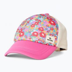 Czapka z daszkiem damska Rip Curl Mixed Yardage Trucker. Czerwone czapki z daszkiem damskie Rip Curl, na lato, bez wzorów, z materiału. Za 109.99 zł.