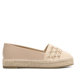 Espadryle DeeZee. Brązowe espadryle damskie DeeZee, bez wzorów, bez obcasa. Za 99.99 zł.