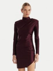 ACCESS FASHION Sukienka koktajlowa 54-3037-170 Bordowy Slim Fit. Czerwone sukienki damskie ACCESS FASHION, bez wzorów, z syntetyku, wizytowe, bez ramiączek. Za 679.99 zł.