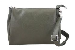 Minimalistyczna listonoszka ze skóry BARBERINI'S zielona 951-38. Zielone shopper bag Barberinis, bez wzorów, z lakierowanej skóry, małe, bez dodatków. Za 239.99 zł.