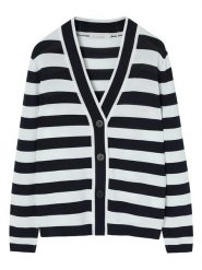TATUUM Kardigan "Malio" w kolorze granatowo-białym rozmiar: M. Białe kardigany damskie TATUUM, m, bez wzorów. Za 148.61 zł.
