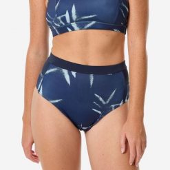 Dół kostiumu kąpielowego surfingowego damski Decathlon Rosa Bagheera. Niebieskie bikini Decathlon, bez wzorów, z elastanu. Za 79.99 zł.