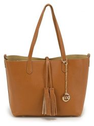 Mia Tomazzi Shopper bag "Zanardelli" w kolorze jasnobrązowym rozmiar: onesize. Brązowe shopper bag Mia Tomazzi, z aplikacjami, na ramię, bez dodatków. Za 304.99 zł.