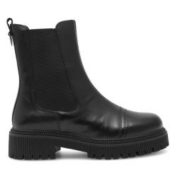 Sztyblety Lasocki. Czarne botki damskie Lasocki, bez obcasa, na płaskiej podeszwie, bez zapięcia. Za 299.99 zł.