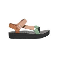 Sandały damskie Teva Midform Universal. Czerwone sandały damskie Teva, bez wzorów, bez obcasa, bez zapięcia. Za 256.99 zł.