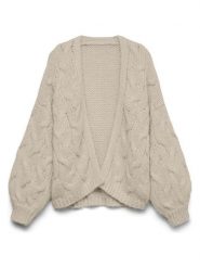 Vero Moda Kardigan w kolorze beżowym rozmiar: L. Brązowe kardigany damskie Vero Moda, l, bez wzorów, ze splotem. Za 149.95 zł.