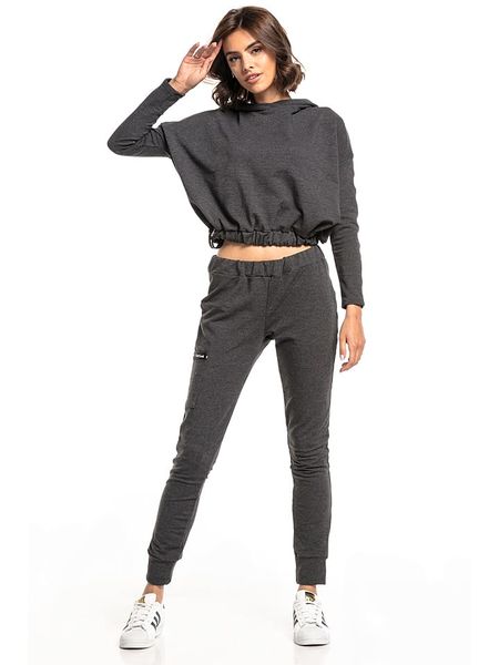 Tessita Bluza w kolorze szarym rozmiar: M/L. Czarne bluzy damskie Tessita, l, bez wzorów, z kapturem. Za 97.05 zł.