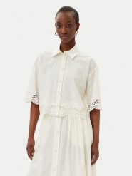 TWINSET Koszula 251TT2093 Écru Loose Fit. Koszule damskie Twinset, bez wzorów, z bawełny, bez kołnierzyka, bez ramiączek. Za 449.99 zł.
