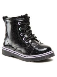 Nelli Blu Kozaki CM170106-34A Czarny. Czarne kozaki dziewczęce Nelli Blu, bez wzorów, ze skóry, bez obcasa, bez zapięcia. Za 129.99 zł.