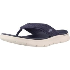 Sandały SKECHERS GO WALK FLEX Niebieski. Niebieskie sandały damskie Skechers, bez wzorów, z materiału, bez obcasa, bez zapięcia. Za 174.99 zł.