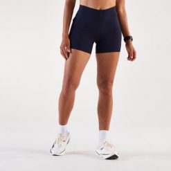 Legginsy do biegania krótkie damskie Kiprun Run 900. Niebieskie legginsy damskie KIPRUN, l, bez wzorów, z elastanu. Za 129.99 zł.