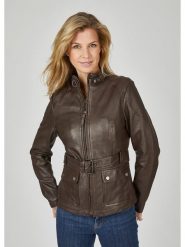 7eleven Skórzana kurtka w kolorze brązowym rozmiar: 40. Brązowe kurtki damskie 7eleven, bez wzorów, ze skóry, bez kaptura. Za 500.99 zł.