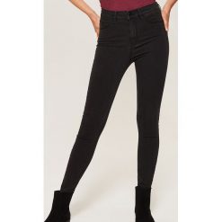 Jeansy high waist skinny - Czarny. Czarne jeansy damskie House, z jeansu. Za 59.99 zł.