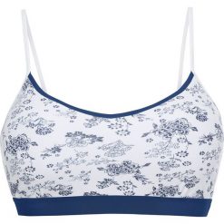 Biustonosz bustier bonprix biały z nadrukiem. Białe biustonosze bonprix, z nadrukiem. Za 24.99 zł.
