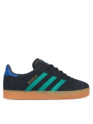 Adidas Sneakersy Gazelle Paris 2024 KI7134 Czarny. Czarne buty sportowe chłopięce Adidas, ze skóry, bez zapięcia. Za 279.99 zł.