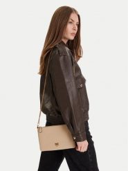 PINKO Torebka Flat Classic AI 25-26 PCPL 100455 A0F1 Beżowy. Brązowe torebki wieczorowe damskie Pinko, bez wzorów, ze skóry, bez dodatków. Za 539.99 zł.