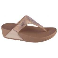 Japonki FitFlop Lulu W EC5-A94 beżowy. Brązowe klapki damskie bez wzorów, z gumy, bez obcasa, bez zapięcia. Za 501.90 zł.