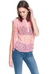BLUZKA DAMSKA MUSTANG Elsa Smock Blouse 1009471 11715. Bluzki damskie Mustang, s, bez wzorów, bez kołnierzyka, bez ramiączek. W wyprzedaży za 39.99 zł.