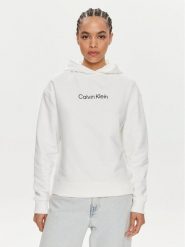 Calvin Klein Bluza Hero Logo K20K205449 Biały Regular Fit. Białe bluzy damskie Calvin Klein, xl, bez wzorów, z bawełny, bez kaptura. Za 309.99 zł.