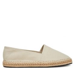 Espadryle Calvin Klein. Białe espadryle damskie Calvin Klein, bez wzorów, bez obcasa. Za 229.99 zł.