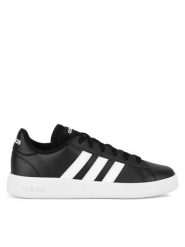 Adidas Sneakersy GRAND COURT BASE 2.0 GW9262 Czarny. Czarne obuwie sportowe damskie Adidas, z materiału, bez zapięcia. Za 249.99 zł.